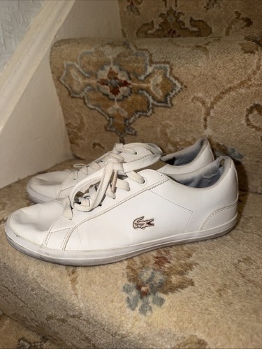 White lacoste trainers - lacoste, 4