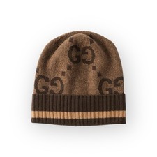 Gucci GG Cashmere Hat Brown