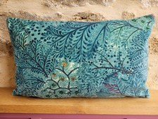 Liberty Arts Ray Nesfield Velvet & Teal Velvet Fabric Cushion Cover Oblong