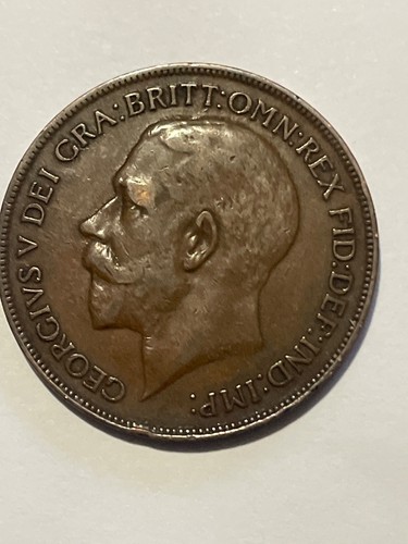 1921 king george one penny - king,