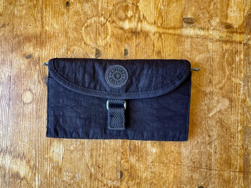 Kipling dark grey purse - purse, zip