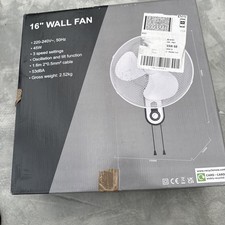 16" Wall Mounted Fan 3 Speed