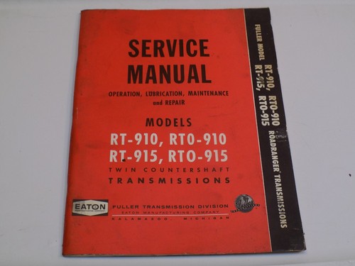 Eaton service manual - manual, operation