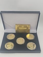 5x COINS  1978,  1974, 2013, 20, 67 1oz 24K Krugerrand GOLD South Africa IN CASE