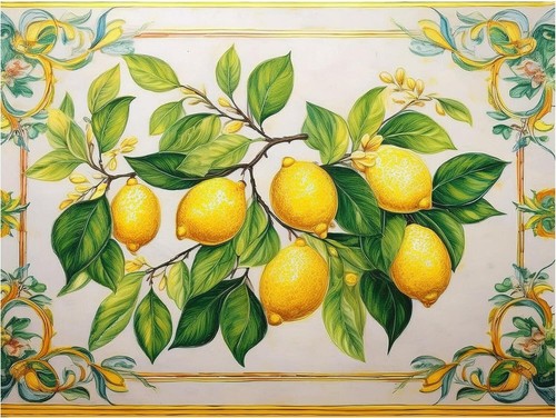 Tile mural lemon tree - tile,