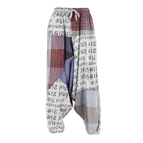Low crotch patchwork harem - patchwork,
