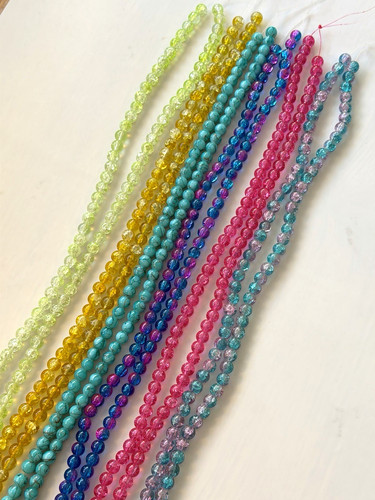 Multicolour crackle glass - crackle,