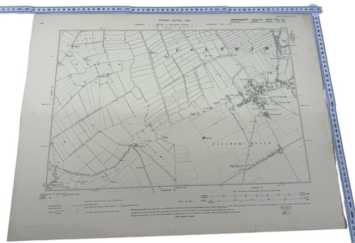 Antique map isleham suffolk - antique,