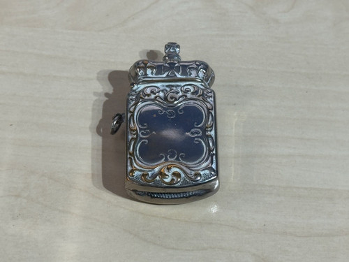 Antique crown top vesta case - top,