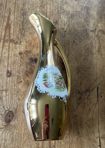 Austrian gold coloured vase - gold,