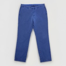 Hackett Kensington Slim Trousers Men’s 36R French Blue Tesutti Di Sondrio Italy