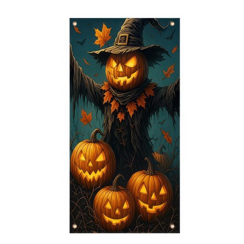 Halloween pumpkin scarecrow - halloween,