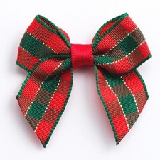 Tartan Pre Tied Bows 4cm Wide