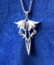 Ola Gorie Scottish Sterling Silver Bluebells Harebells Flower Pendant Necklace