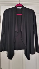 Lexia Lena Black waterfall open cardigan, size 10