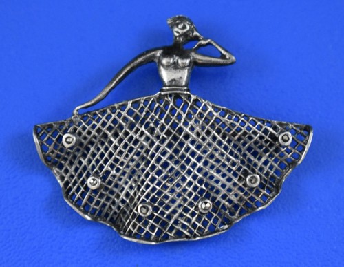 Vintage silver 925 ballerina - silver,
