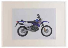 Suzuki DR Z400 2001 A2 framed limited edition print drawing