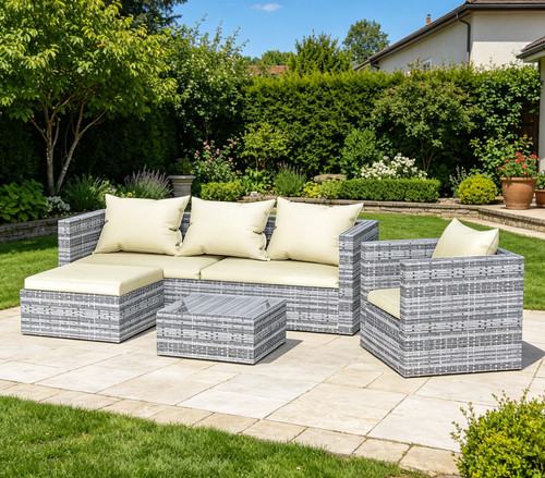 5pcs rattan corner sofa garden - 5pcs,