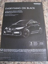 HONDA CIVIC BLACK SPECIAL EDITION CAR 2014 ADVERT A4 FILE 53