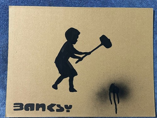 Banksy drawing and painting - drawing,