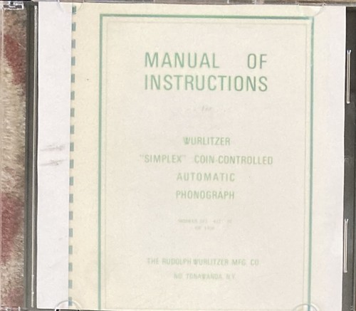 Wurlitzer simplex model - model, 312