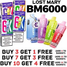 Lost Mary BM6000 6k Vape Kit Replacement Pre filled e liquid Pod | 20mg Nic Shot