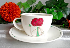 LARGE DUNOON HELENSBURGH MACKINTOSH STYLE CHINA BREAKFAST CUP & SAUCER