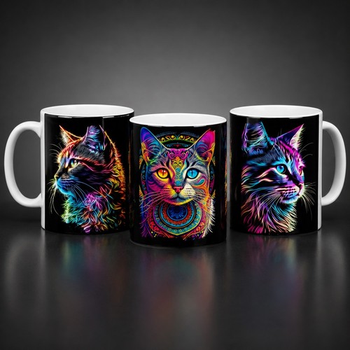 Multi colour cat black - cat,