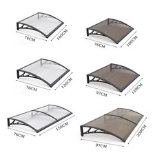 Window Awning Door Canopy Outdoor Awning Rain Shelter for Window Porch Clear