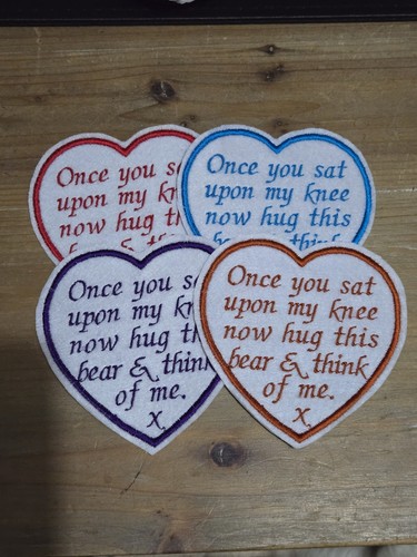 Embroidered memory bear - memory,