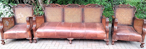 Antique bergere sofa - antique,