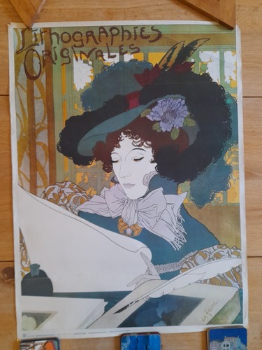 French art nouveau poster - art,