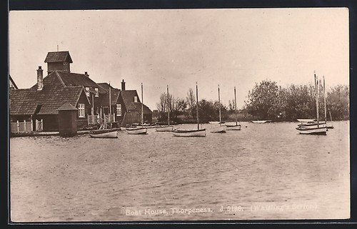 Postcard thorpeness boat - postcard,