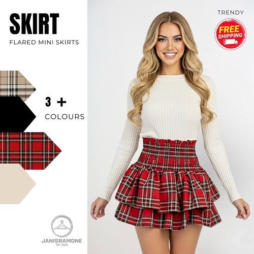 Ladies frill mini skirt - frill,
