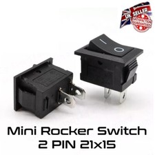 Rocker Switch Black Mini 2 Pin