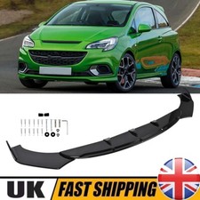 Glossy Front Bumper Lip Spoiler Splitter Chin Body Kit For Vauxhall Corsa VXR UK