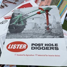 Lister of  Dursley post hole digger vintage brochure 1965