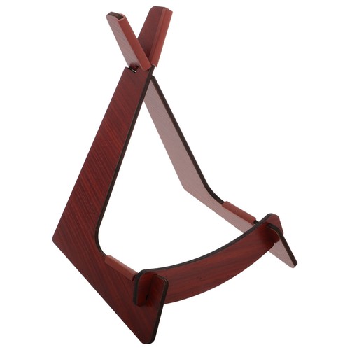 Brown wooden violin stand - brown,