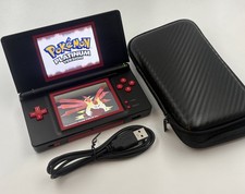 Custom Black & Red Nintendo DS Lite With 50 games! Bundle Inc Pokemon ++