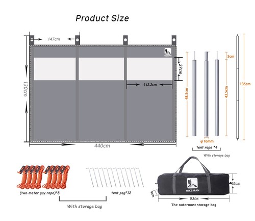 Hikeman camping windbreak - hikeman,