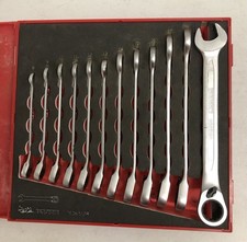 TENGTOOLS TED6512R COMBINATION RATCHET SPANNER SET OF SET RING END LIGHT USE  