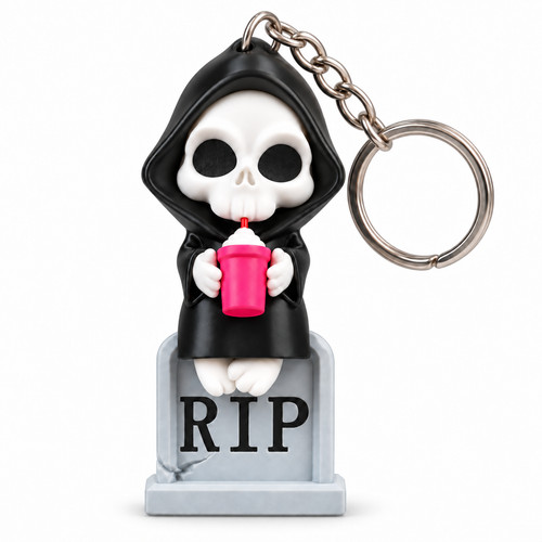 Sweet rest grim reaper keyring - sweet,