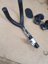 Deda Y Shaped Tri Bars And Pads Racing TT Triathlon Bike Used