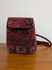 Carpet Bag Suffolk Vintage Red Tapastry Ruck Sack Back Pack