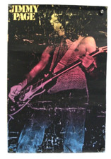Jimmy Page Led Zeppelin POSTER Vintage UK 1970's Original Rare 28" by 19" Retro