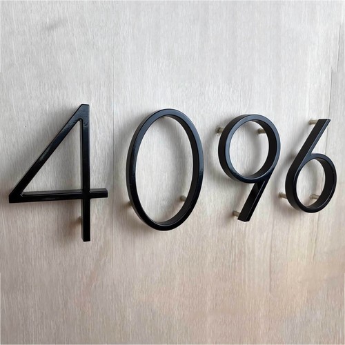 Modern metal house numbers - metal,