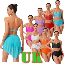 UK Womens Dance Outfit V-Neck