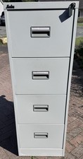 Silverline Grey Steel Four Drawer Filing Cabinet comes with Key and File Hangers
