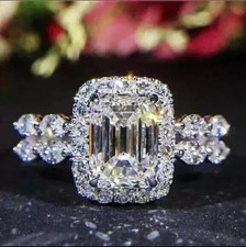 4Ct Art Deco Emerald Cut Lab