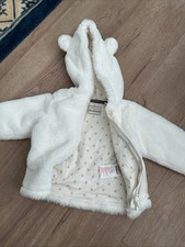 White Fur Jacket Baby 6-9 Months Dresses X2